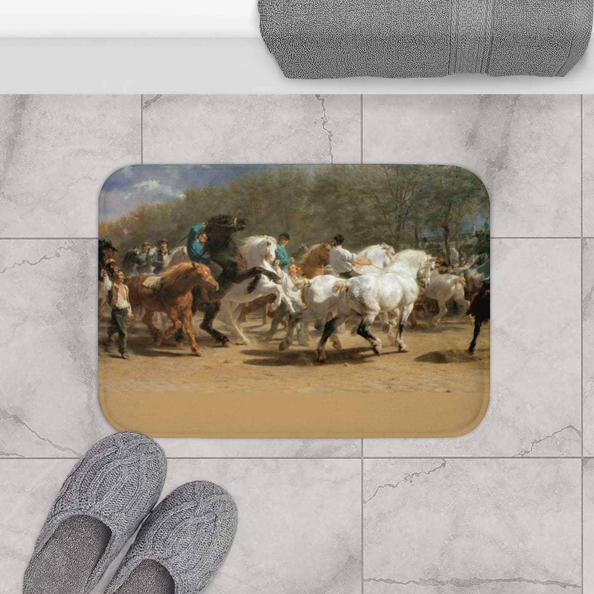Art Bath Mat, Artist Rosa Bonheur, Artwork 